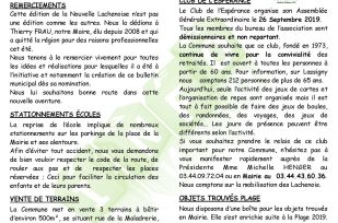 LA NOUVELLE LACHENOISE SEPTEMBRE 2019 – N°47