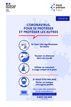Affiche gestes barrière Coronavirus