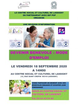 AFFICHE REUNION D INFO BENEVOLES DU 18 SEPT 20