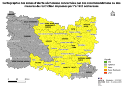 Cartographie Sécheresse 26 Octobre 2023