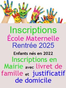 Inscription école maternelle 2025