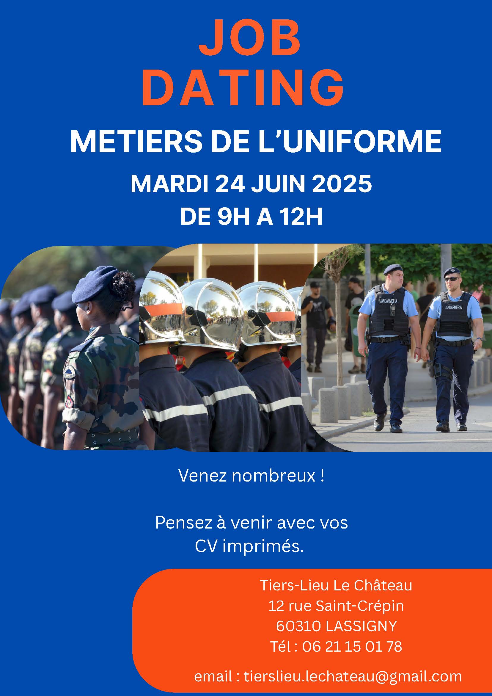 JOB DATING métiers de l'uniforme 24 juin 2025